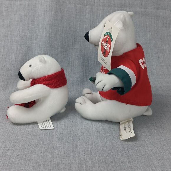 Play-By-Play Plush Bear With Bottle Coca Cola Bear with Red Scarf Memorabilia - Picture 5 of 16